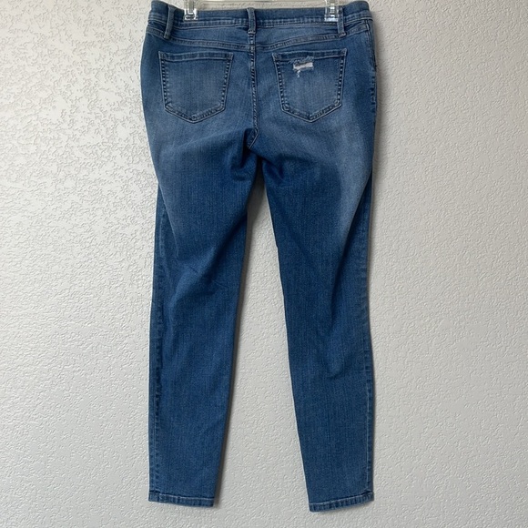 Liz Lange Maternity Denim Jeans Distressed Blue size Medium - Picture 9 of 10